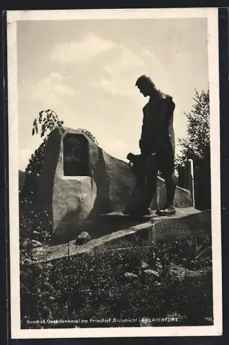 AK Klagenfurt, Koschat Grabdenkmal am Friedhof Annabichl
