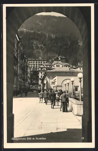 AK Badgastein, Strassenansicht, Fussgänger