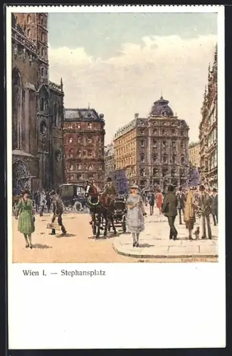 Künstler-AK Wien, Stephansplatz