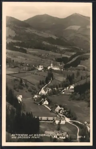 AK Rettenegg, Strassenpartie mit Wasservorstadt und Grossem Pfaff