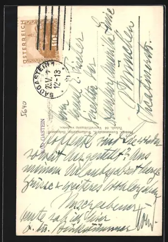 AK Bad Gastein, Ortspartie mit Kirche