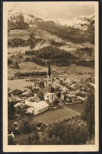 AK Hofgastein, Teilansicht mit Kirche