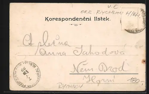 AK Rychnov nad Kneznou, Kostel sv. Havla, Stary Zamek a Pivovar, Divci Skola