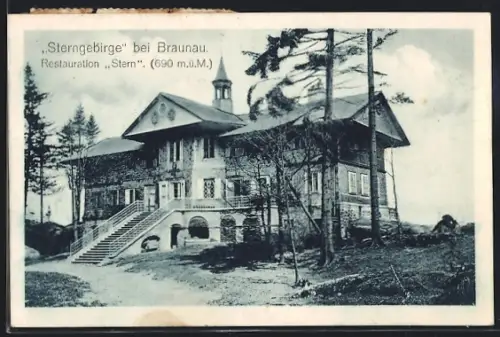 AK Braunau, Sterngebirge, Gasthaus Restauration Stern
