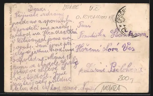 AK Mokra, Gebäudeansichten, Ortspartie, Trachtenmädchen, Platz, Ornament-Rahmen, Rosen