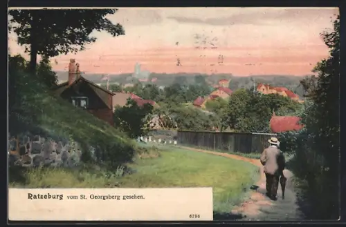 AK Ratzeburg, Stadt vom St. Georgsberg gesehen