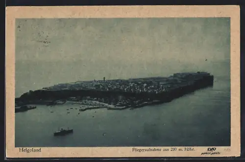AK Helgoland, Fliegeraufnahme aus 200 m Höhe