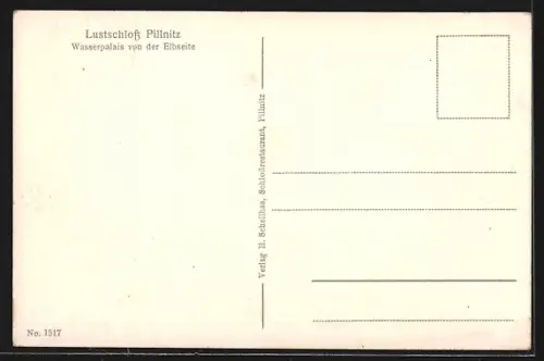 AK Dresden-Pillnitz, Lustschloss, Wasserpalais von der Elbseite