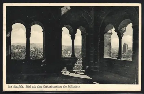 AK Bad Hersfeld, Blick aus dem Katharinenturm der Stiftsruine