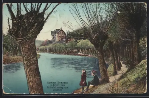 AK Hochheim /Erfurt, Kurhaus Hochheim vom Schützenweg aus gesehen