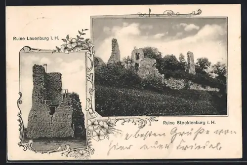 AK Stecklenburg i. H., Ruine Stecklenburg, Ruine Lauenburg