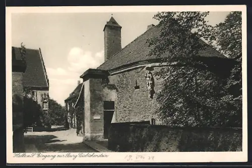 AK Halle a. S., Eingang zur Burg Giebichenstein