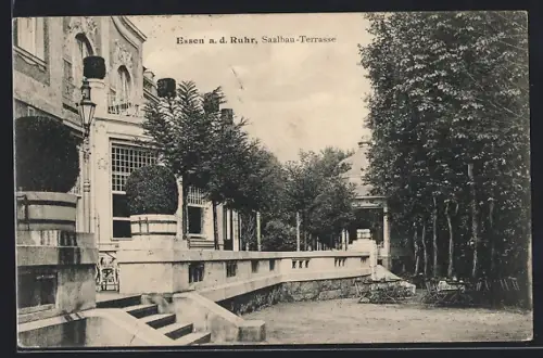 AK Essen a. d. Ruhr, Saalbau-Terrasse