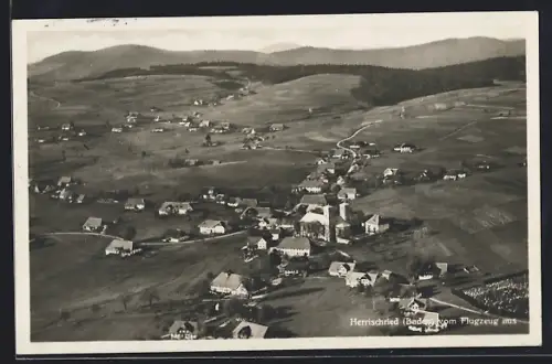 AK Herrischried /Baden, Ortsansicht vom Flugzeug aus