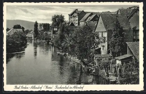 AK Bad Sooden-Allendorf /Werra, Fischervorstadt in Allendorf