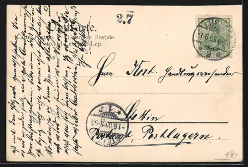 AK Lübeck, Badeanstalt im Krähenteich