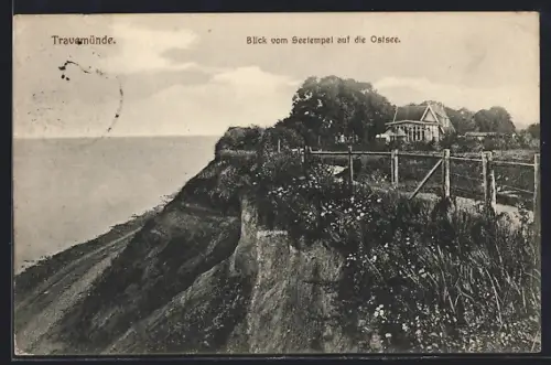 AK Travemünde, Blick vom Seetempel auf die Ostsee