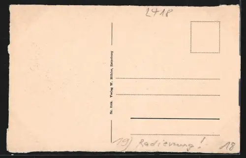 Künstler-AK Ratzeburg L., Dom, Segelboot auf dem See