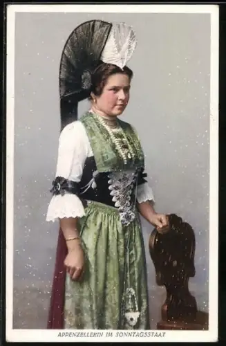 AK Appenzell, Appenzellerin im Sonntagsstaat