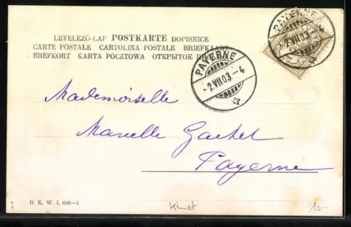 Künstler-AK Brüder Kohn (B.K.W.I) Nr. 648-4: Niederländische Mädchen tanzen Ringelreihen