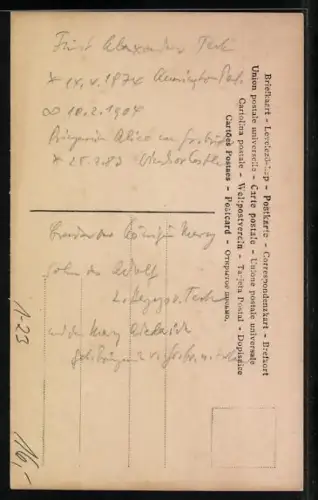 AK Alexander, Fürst zu Teck in Gala-Uniform