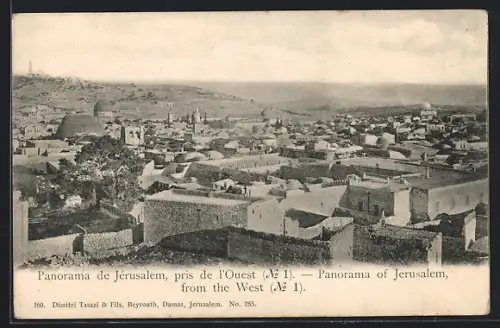 AK Jérusalem, Panorama, pris de l`Ouest