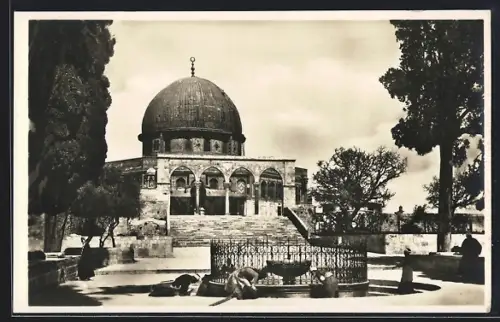 AK Jerusalem, Omar-Moschee mit Vorplatz