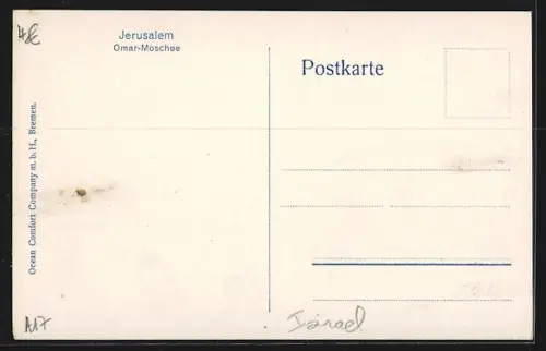 AK Jerusalem, Omar-Moschee mit Vorplatz