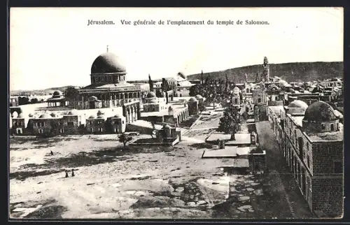 AK Jérusalem, Vue générale de l`emplacement du temple de Salomon