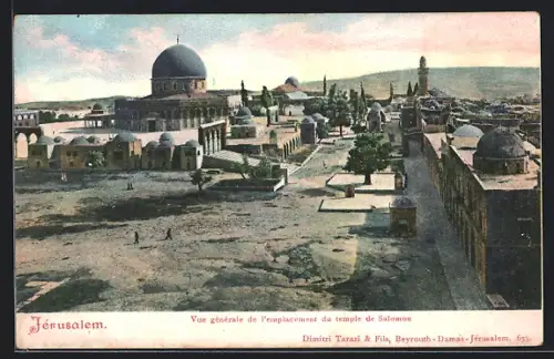 AK Jérusalem, Vue générale de l`emplacement du temple de Salomon