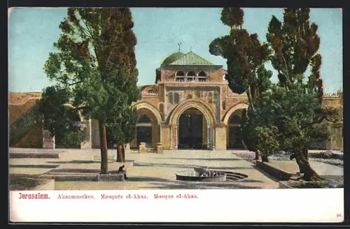 AK Jerusalem, Aksamoschee mit Vorplatz