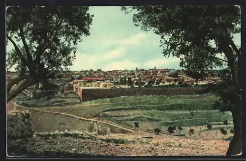 AK Jerusalem, Blick vom Oelberg