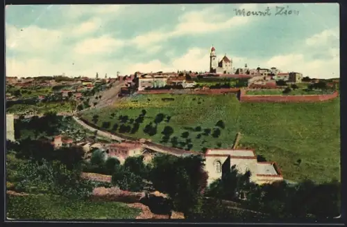 AK Jerusalem, Berg Zion, Panorama