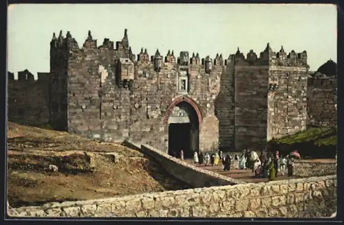 AK Jerusalem, Blick zum Damaskustor
