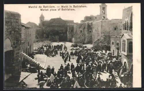 AK Bethlehem, Markt aus der Vogelschau