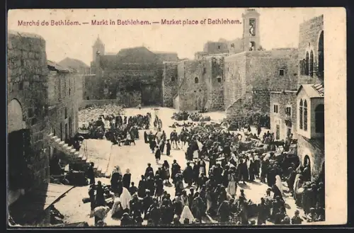 AK Bethlehem, Händler auf dem Markt