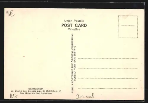 AK Bethlehem, Das Hirtenfeld bei Bethlehem