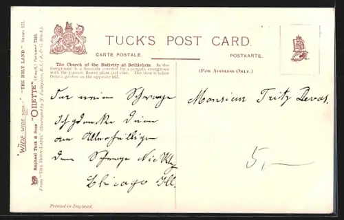 Künstler-AK Bethlehem, Church of the Nativity