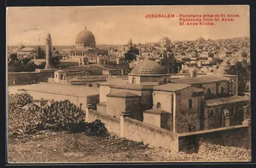 AK Jerusalem, St. Anna Kirche, Panorama