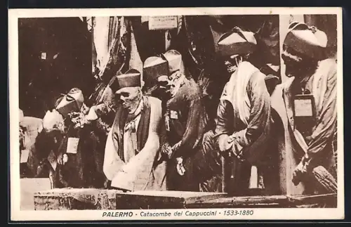AK Palermo, Catacombe dei Cappuccini 1533-1880, Tod