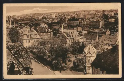 Künstler-AK Weipert / Vejprty, Teilansicht des Ortes
