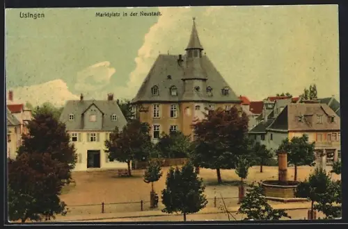 AK Usingen i. T., Marktplatz in der Neustadt