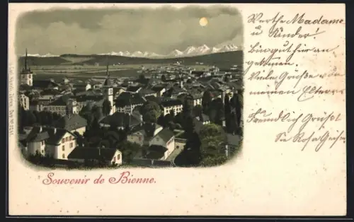 Lithographie Bienne, Totalansicht