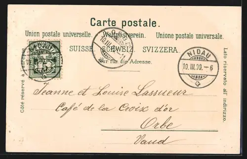 Lithographie Bienne, Totalansicht