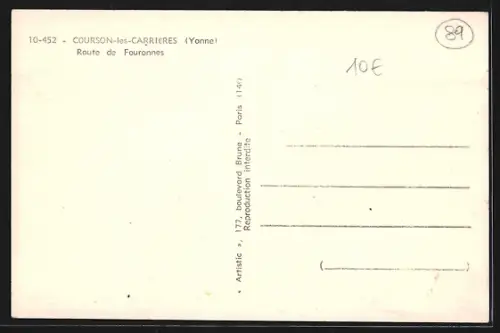 AK Courson-les-Carriéres, Route de Fouronnes