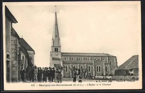 AK Savigny-en-Revermont, L`Église et le Clocher