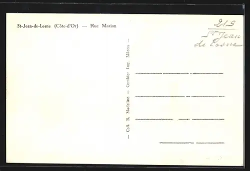 AK Saint-Jean-de-Losne, Rue Marion