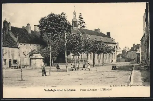 AK Saint-Jean-de-Losne, Place d`Armes, L`Hopital