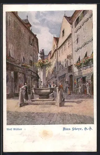 AK Deutscher Schulverein Nr. 978: Aus Steyr von Adolf Müllner