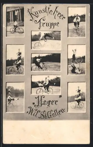 AK Kunstfahrer-Truppe Hager